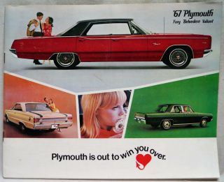 1967 Plymouth Fury Belvedere Valiant Automobile Sales Advertising Brochure Guide