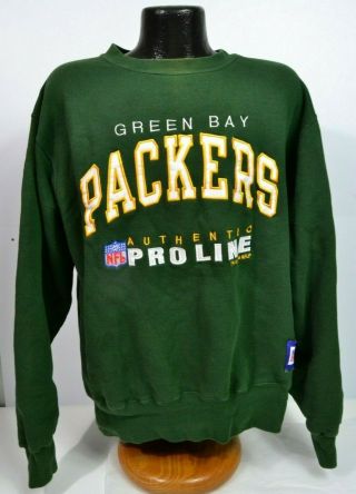 Vintage 1995 Green Bay Packers Pro Line Champion Usa Crewneck Sweatshirt Mens L