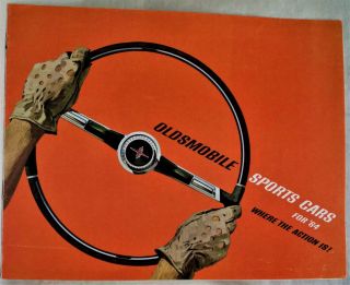 1964 Oldsmobile Sports Cars Advertising Sales Brochure Guide Vintage