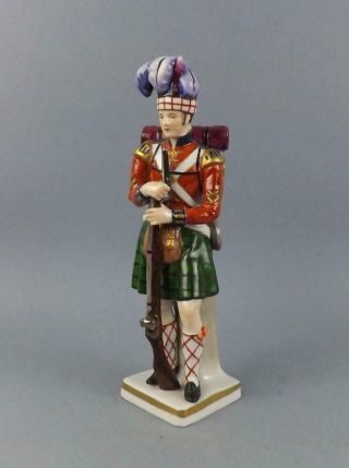Antique German Porcelain Figurine Of A Soldier By Sitzendorf.