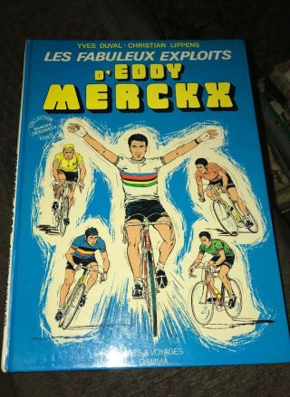 Eddy Merckx Vintage Cycling Cartoon Coffee Table Book Classic - Molteni Campagnolo