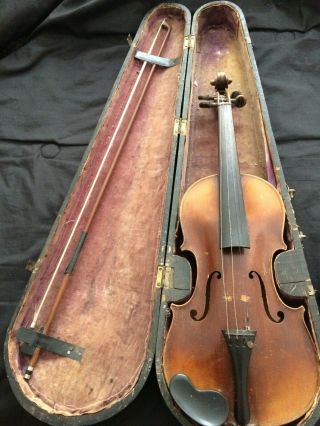 Vintage Antique Violin " Nicolaus Amatus Fecit In Cremona 1645 ",  Case