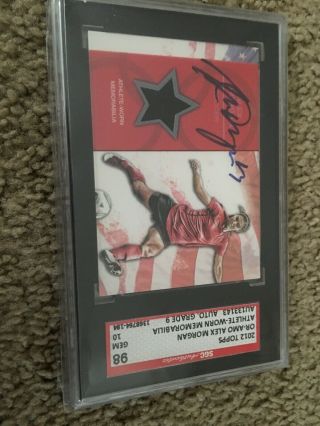 2012 Topps Us Olympic Team Signed Auto Autograph Relic Alex Morgan Sgc Authentic