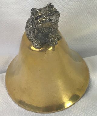 Enesco Kitten / Cat Brass Bell Vintage 1970 