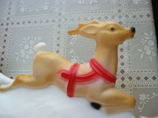 VINTAGE UNION PRODUCTS SANTA ' S SLEIGH AND REINDEER BLOW MOLD SMALL SIZE 32 X 11 3