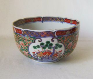 Fine Meiji Period Antique Japanese Imari / Arita Porcelain Deep Bowl 17.  8 Cm