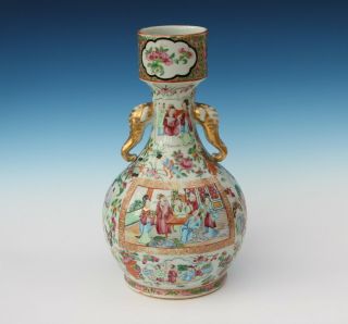 Large Antique 19thc Chinese Canton Famille Rose Porcelain Vase