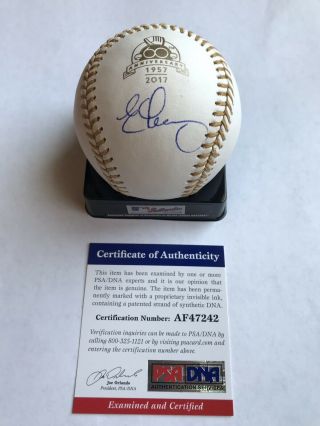 Evan Longoria Signed Autographed 60th Anniversary Gold Glove Ball Baseball Psa