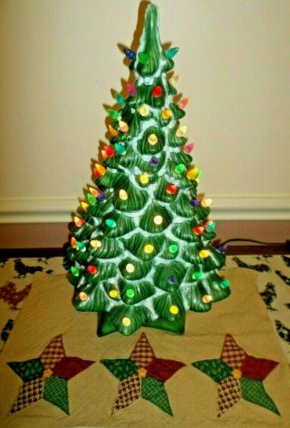 Vintage Holland Mold Holiday Ceramic Christmas Tree 19 "
