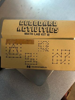 Geoboard Vintage Activity Card Set By Educational Insights Math Lab Kit Iii