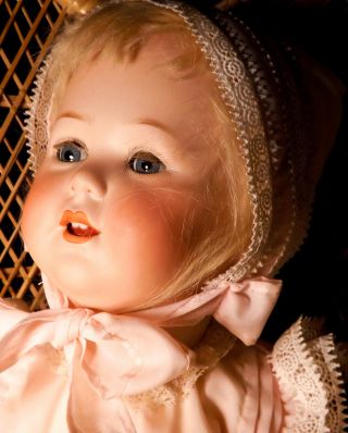 Antique 25 " Dressel Bisque Character Jutta Baby Doll 1914 Compo Body Ooak Dress