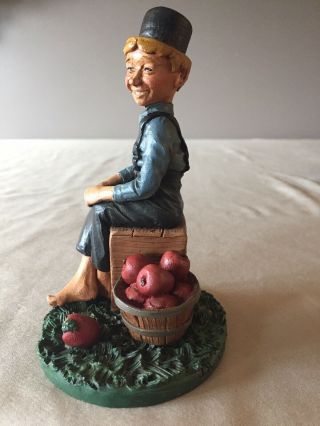 Vintage Jim Shore Boy With Apples 5” Figurine 1993 Pre - Enesco 2