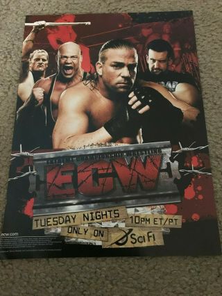 Vintage Ecw Wrestling Poster Print Ad Rob Van Dam Rvd Sandman Tommy Dreamer Rare