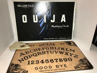 Vintage Ouija Board Mystifying Oracle William Fuld Box & Planchette 1960’s