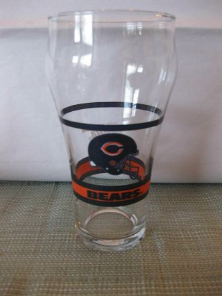 Coca Cola Chicago Bears Vtg Drinking Glasses Nfl Football Beer Coke