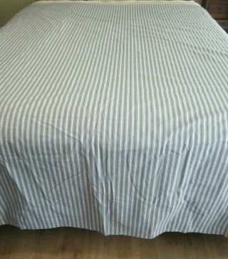 Vintage RALPH LAUREN Stripe Duvet Cover King Navy Blue White Made in USA 3