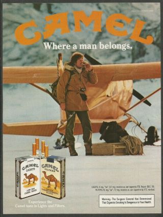 Camel Cigarettes - Where A Man Belongs - 1983 Vintage Print Ad