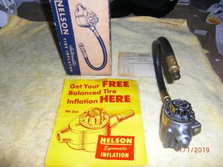 Vintage Nelson Automatic Tire Inflator Gas Service Station Nos Mip Mib Display