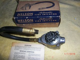 Vintage NELSON Automatic Tire Inflator Gas Service Station NOS MIP MIB Display 2