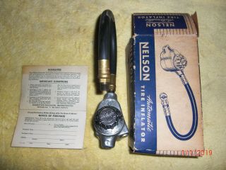 Vintage NELSON Automatic Tire Inflator Gas Service Station NOS MIP MIB Display 3