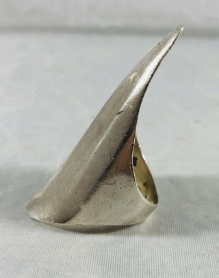 Vintage Large Sterling Silver Gothic Claw Ring Size 9.  5 3