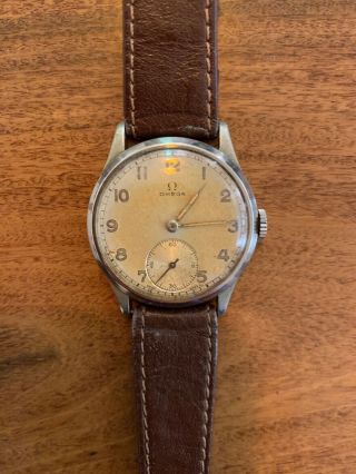 Rare Vintage Gents Omega Watch Sub Dial Mechanical 15 Jewel Hand Wind Movement