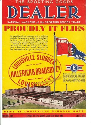 Vintage Wwii 1944 Hillerich & Bradsby Louisville Slugger,  Worth War Ad