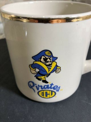Vintage East Carolina University ECU Pirates Coffee Mug Cup PeeDee 2