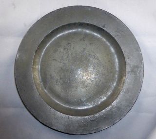 Antique Georgian English 18th Century Pewter Dish