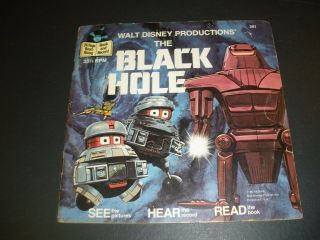 Vintage 1979 Walt Disney Black Hole Book And Record 33 1/3