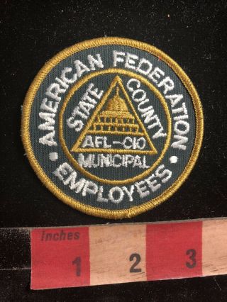 Vtg Afl - Cio Union Patch American Federation Employees State Municipal 98wf