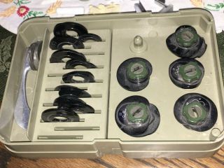Vintage Necchi Accessory Accessories Box Presser Foot Kit Cam Set 34 Piece Set