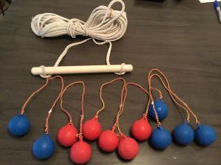 Vintage Ski Rope 155” With Sports Craft Red And Blue Floats C90
