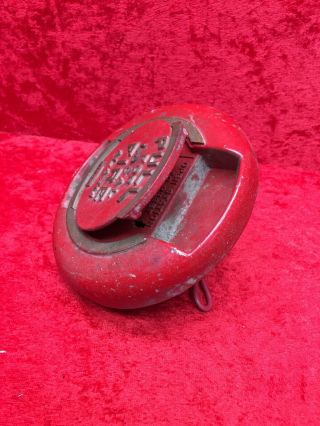 Vintage Standard Pull For Local Fire Alarm Station Red Gold Round 2