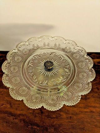 Vintage Cornell Glass and Metal Cake Stand Cookie Pastry Candy Plate 10 