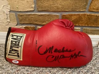 Marvelous Marvin Hagler Signed Auto Boxing Glove Hof Middleweight Champion Psa