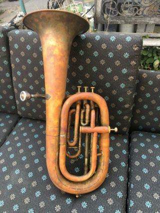 Antique Euphonium - 19th Century F.  Besson - Playable British Brass Horn
