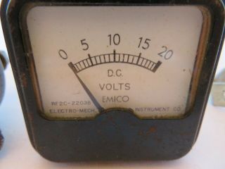 Vintage EMICO Amp and Volt Meters DC 2