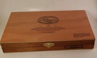 Cigar Box Wood Hinged Lid Brass Hardware Padron Imperials Anniversary Series