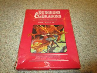 Vintage 1983 Tsr Dungeons & Dragons Fantasy Role Playing Game Basic Rules Set 1