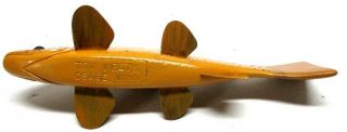 VINTAGE TOM WEETS BROWN TROUT FOLK ART FISH SPEARING DECOY ICE FISHING LURE 3