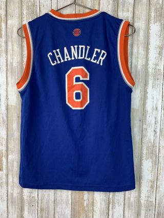 Nba Adidas York Knicks Tyson Chandler 6 Blue Orange Jersey Kids Size L Large