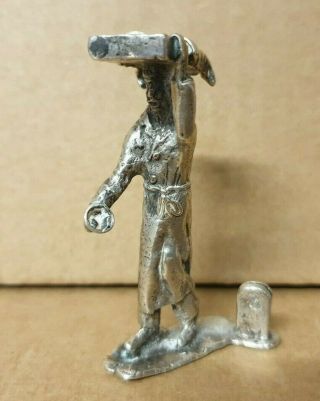 Silver Figurine Muffin Man No.  3 Holder Maker Tcj Jarvis 1977 Hallmarked 61.  6g