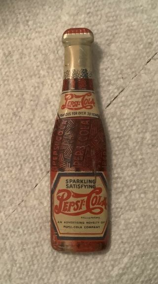 Vintage Metal Figural Bottle Pepsi Bottle Opener