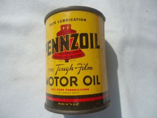 Vintage Pennzoil Motor Oil Tin Can Coin Bank