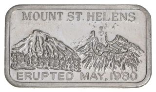 Vintage Art Bar - Mount St.  Helens 1 Oz.  999 Silver - One Troy Ounce 073