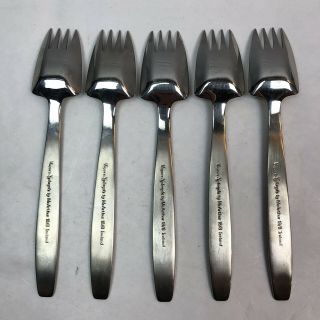 5 vintage retro mcarthur splayds buffet forks stainless steel 18/8 Ireland 2