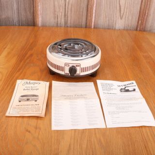 Vintage Munsey Extra Burner Hot Plate Model Fb - 1 Made In U.  S.  A.
