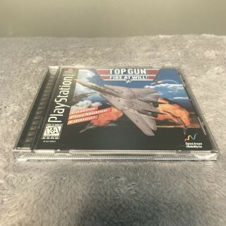 Top Gun: Fire At Will Playstation 1 Ps1 Black Label Video Game Vintage Authentic