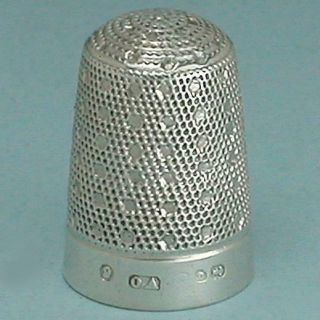 Unusual Antique English Sterling Silver Thimble Hallmarked 1895